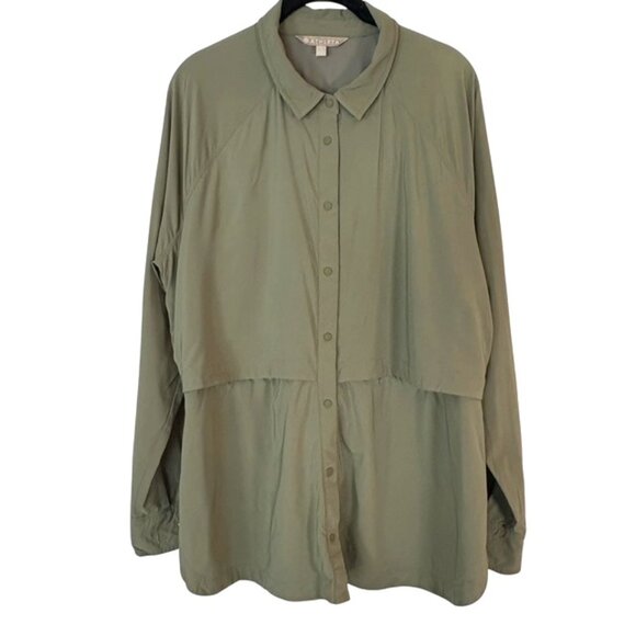 Athleta Women's NorthStar Shirt in Laurel Olive Size L - Picture 4 of 8